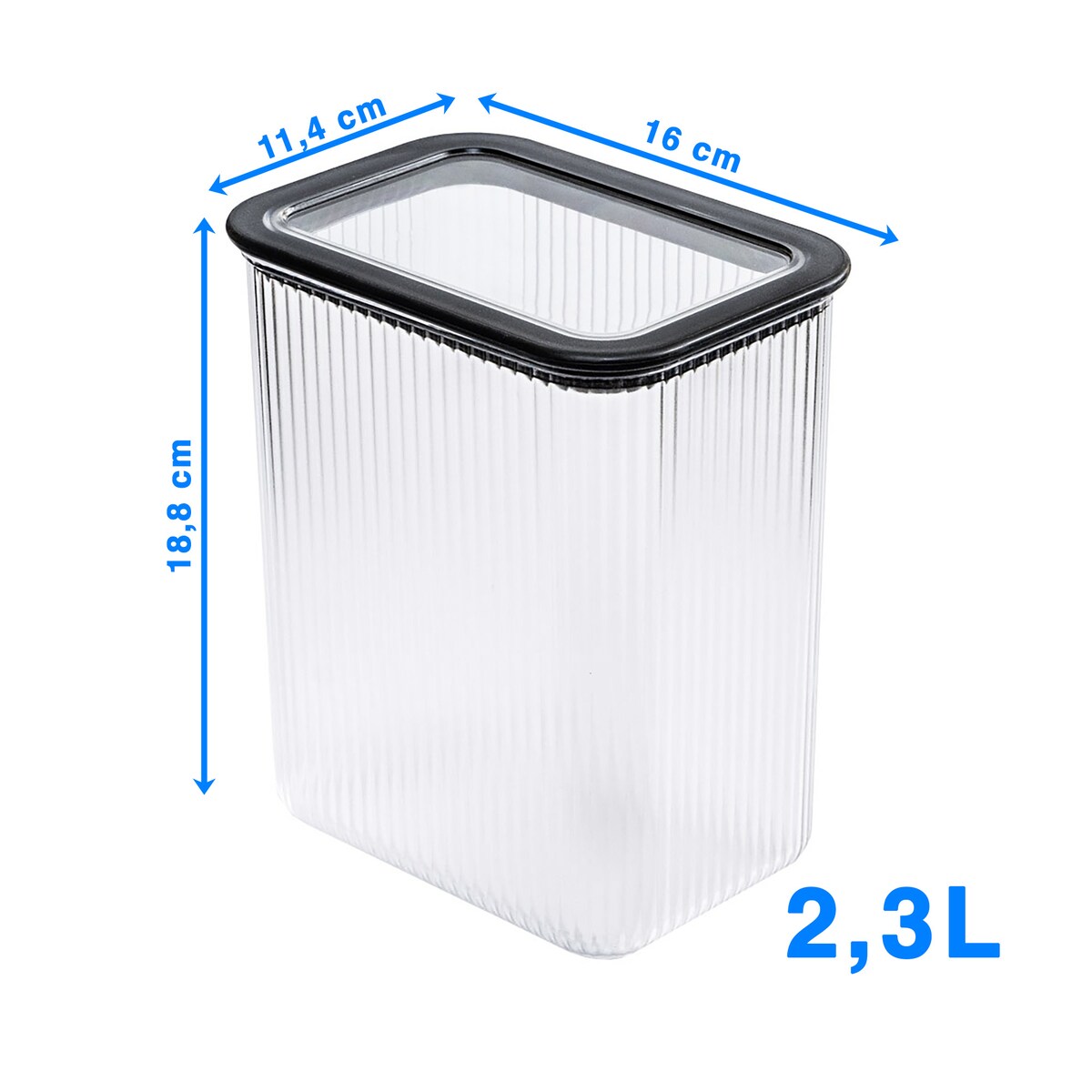 Pojemnik Plastikowy Do Przechowywania Żywności Kuchenny Modułowy Neroli 2330 Ml