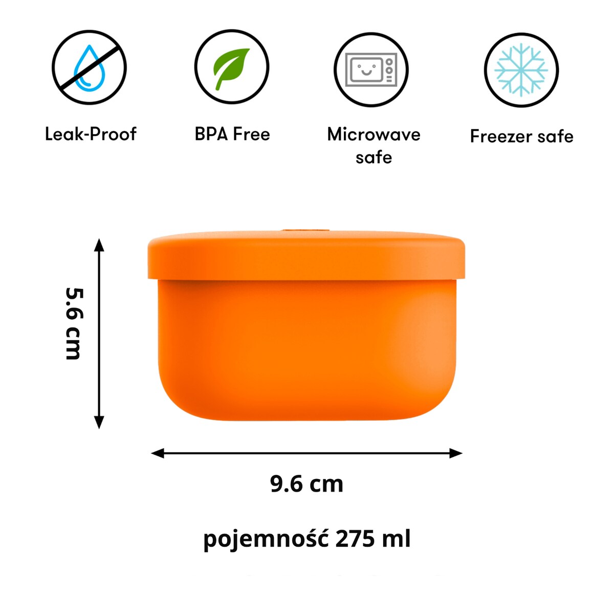 OMIE OMIESNACK pojemnik na przekąski, Orange