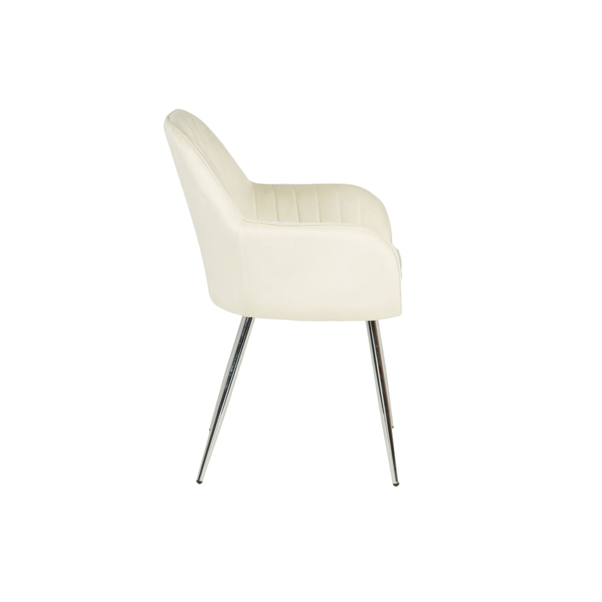 KRZESŁO TAPICEROWANE VELVET WELUR DO SALONU JADALNI KUCHNI BEŻOWE MIA CHROM