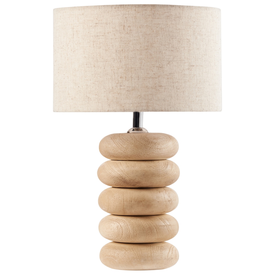 Lampa stołowa BETWA Drewno mango Jasnobrązowy