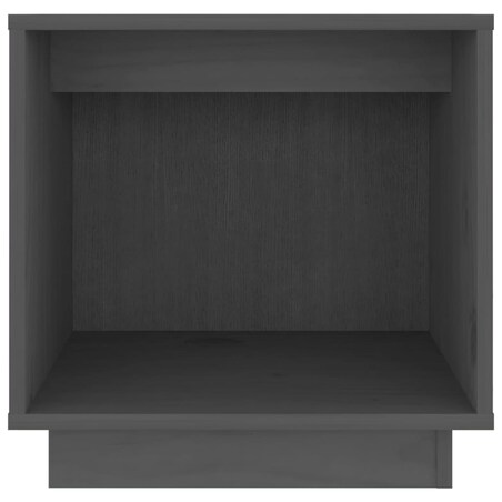 vidaXL Szafka nocna, szara, 40x30x40 cm, lite drewno sosnowe