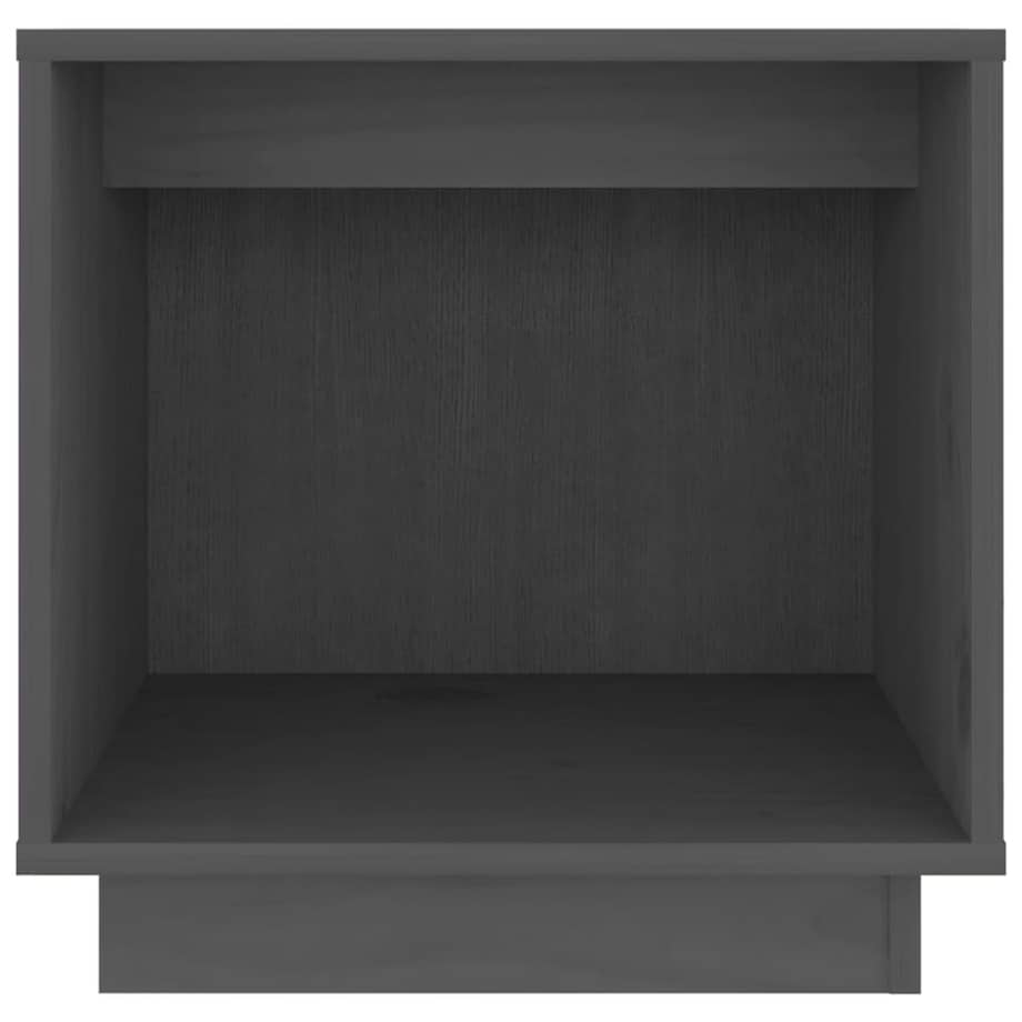 vidaXL Szafka nocna, szara, 40x30x40 cm, lite drewno sosnowe