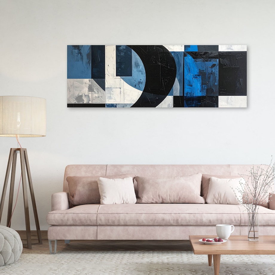 Obraz do salonu sypialni biura, Abstrakcja nowoczesna tekstura niebieski