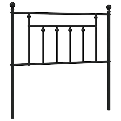 vidaXL Metalowe wymienne wezgłowie, czarne, 90 cm