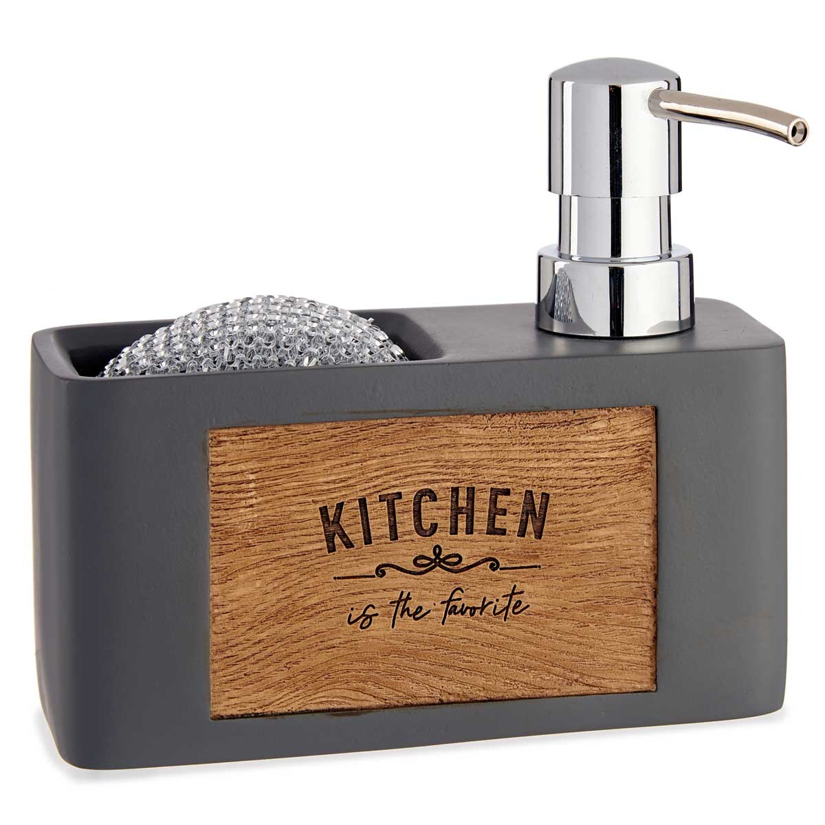 Dozownik kuchenny z miejscem na gąbkę