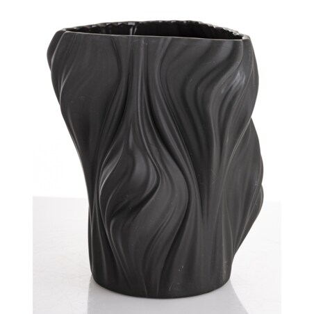 Wazon porcelanowy 20,5x16,5x16,5 cm IRREGULAR czarny