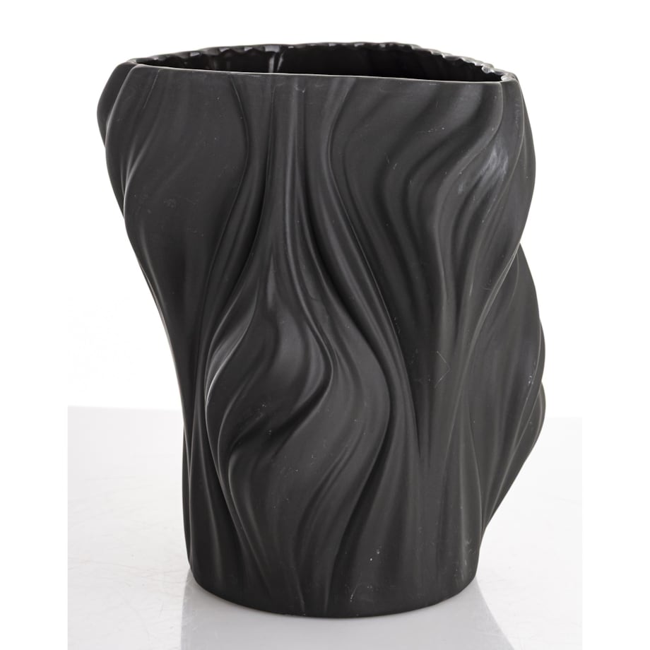 Wazon porcelanowy 20,5x16,5x16,5 cm IRREGULAR czarny