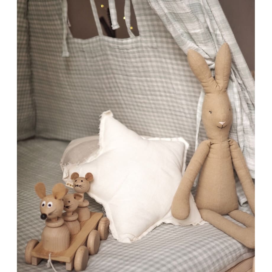 Mint – tipi, namiot dla dzieci z matą podłogową z dwustronnego muślinu