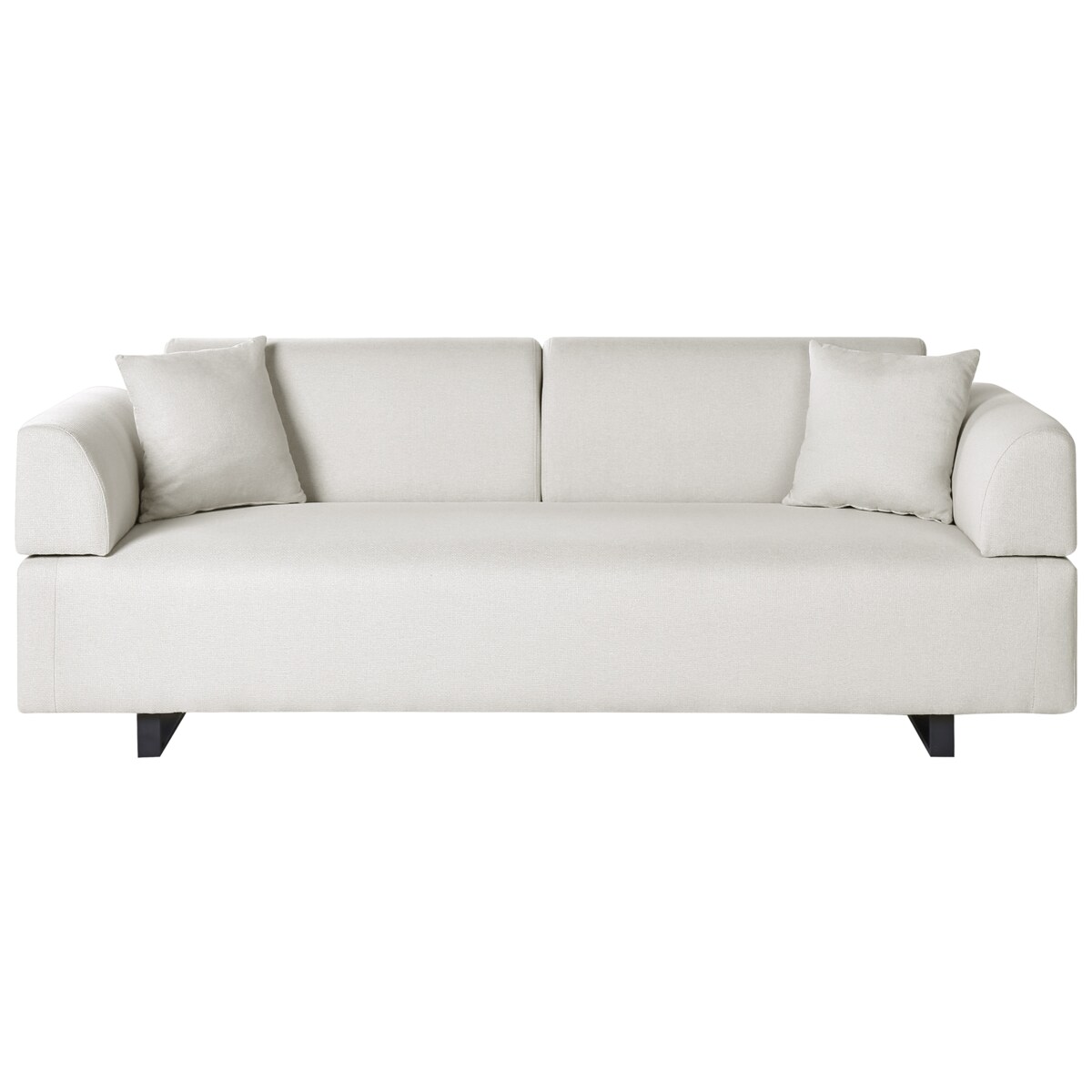 Sofa ze stolikami beżowa SOKNA