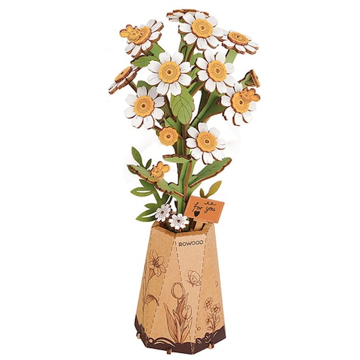 Biały rumianek DIY - kwiaty - Robotime