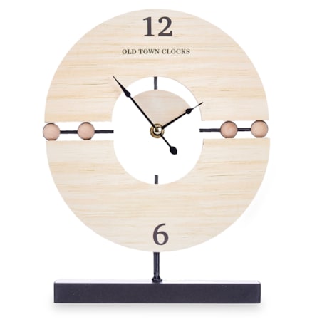 Zegar stojący na komodę, z minimalistyczną tarczą, 20,5 x 26,5 x 7 cm