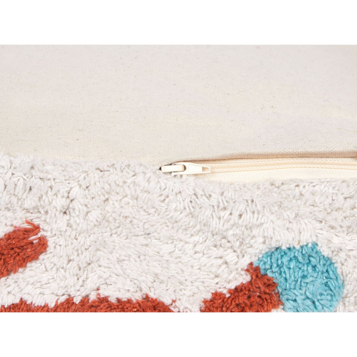 Poduszka podłogowa bawełniana 55 x 55 x 20 cm biała DIPLO