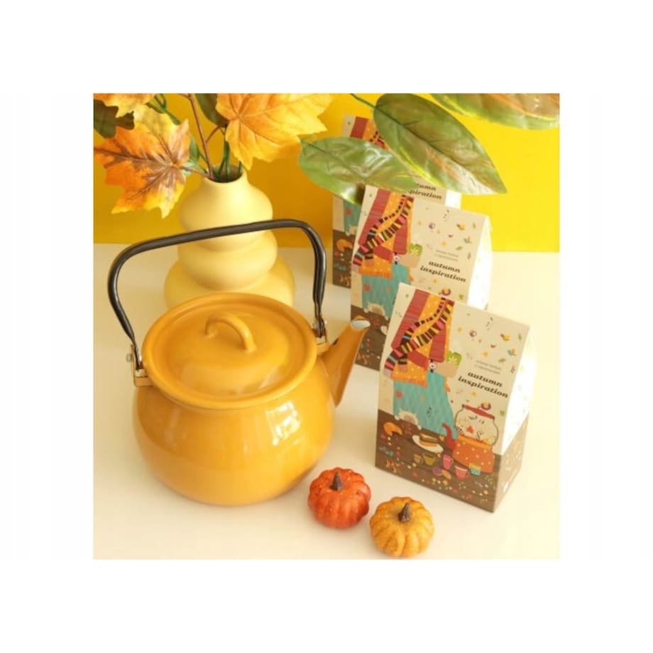 Zestaw jesiennych rozgrzewających herbat PREMIUM z zaparzaczem 10 smaków