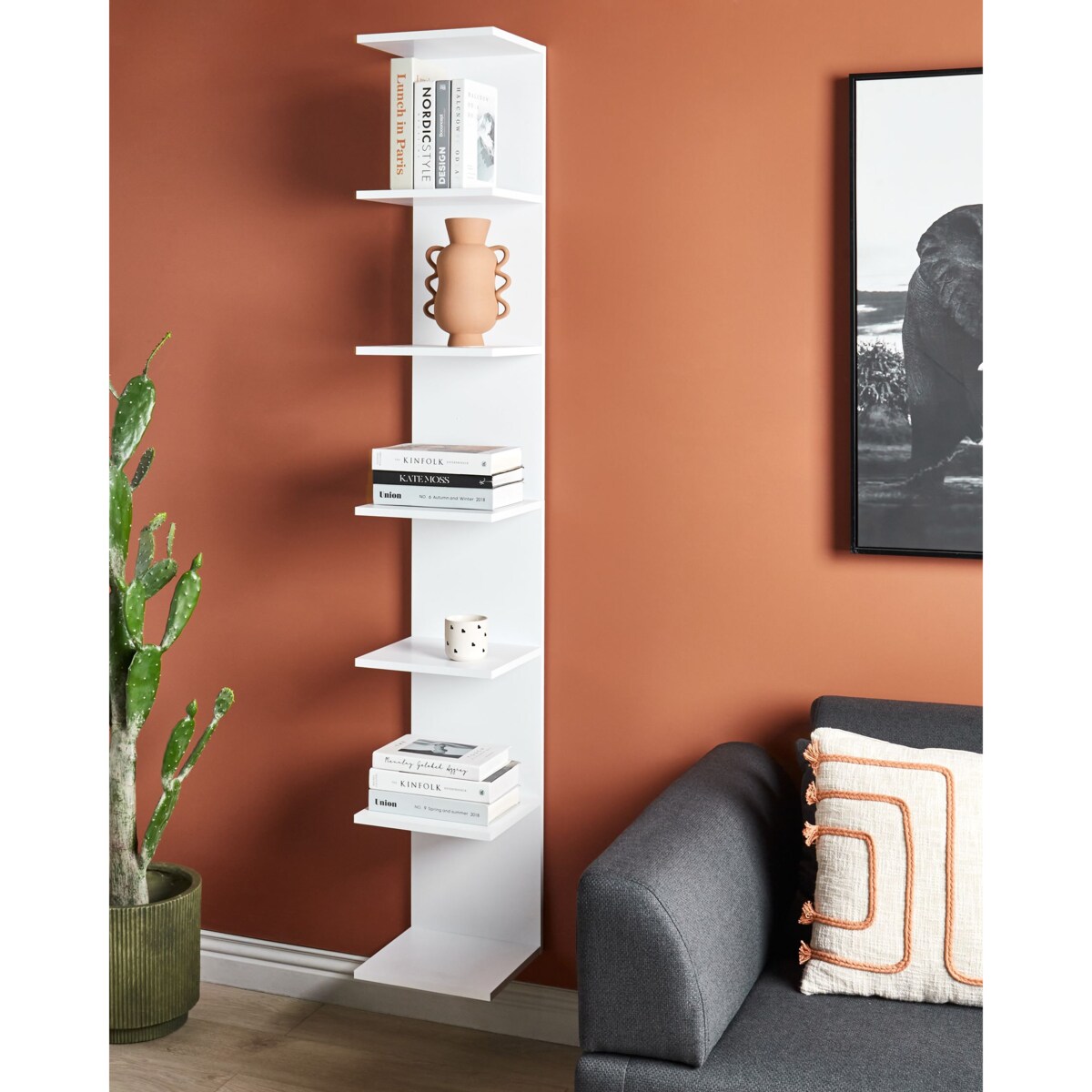 Regał ścienny ESTON Biały