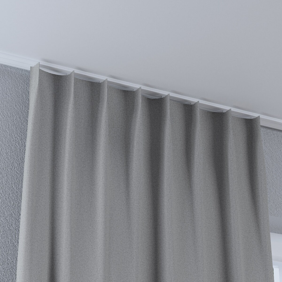 Zasłona na haczykach flex pojedynczych 130x260 szary