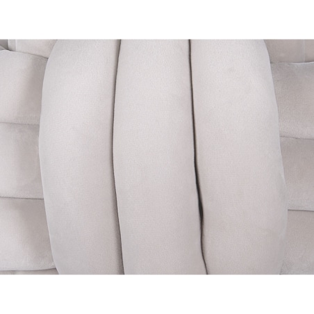 Welurowa poduszka dekoracyjna supeł 30 x 30 cm jasnoszara MALNI