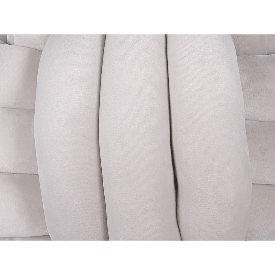 Welurowa poduszka dekoracyjna supeł 30 x 30 cm jasnoszara MALNI