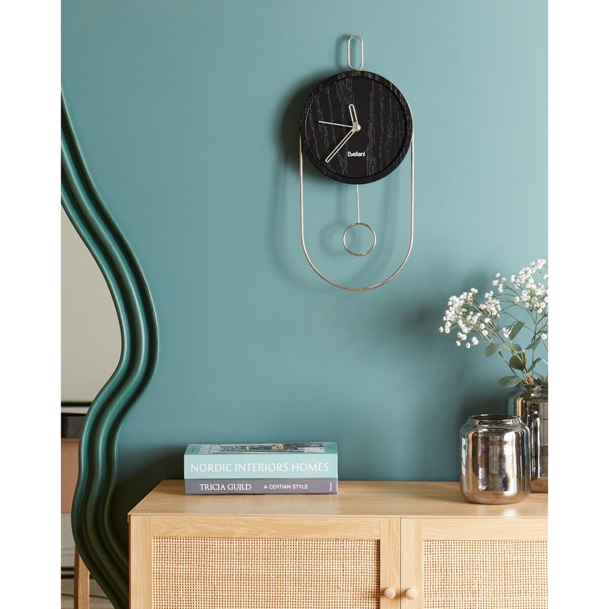 Zegar ścienny SIERRE MDF Czarny