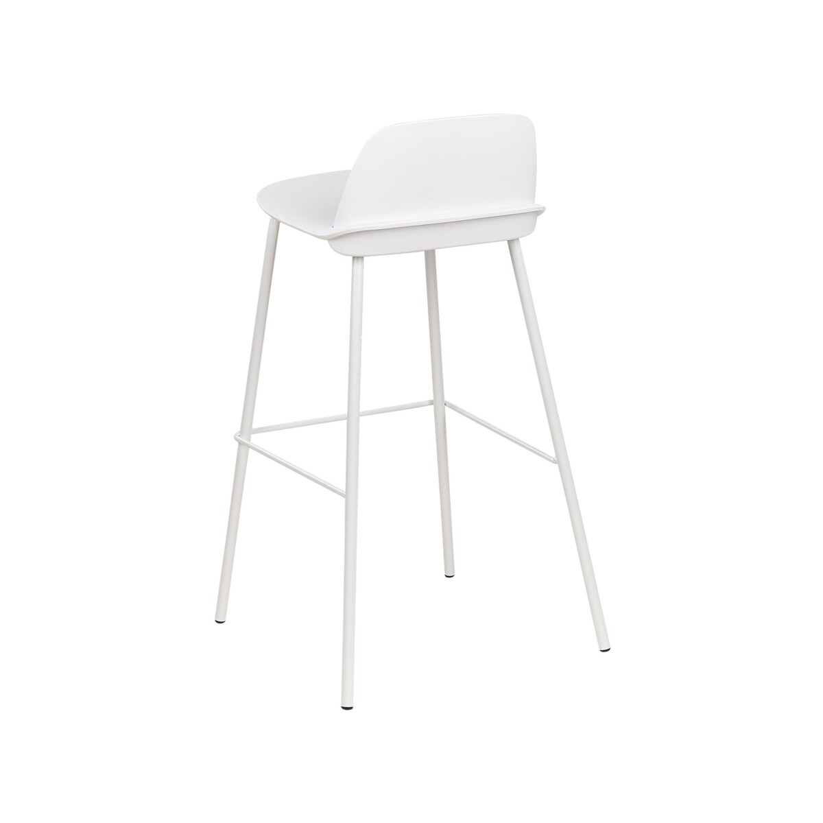 Zestaw 4 krzeseł barowych biały MORA