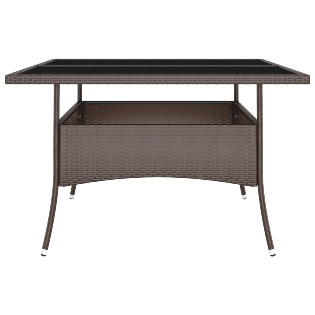 vidaXL 9-częściowy zestaw mebli ogrodowych, polirattan, brązowy