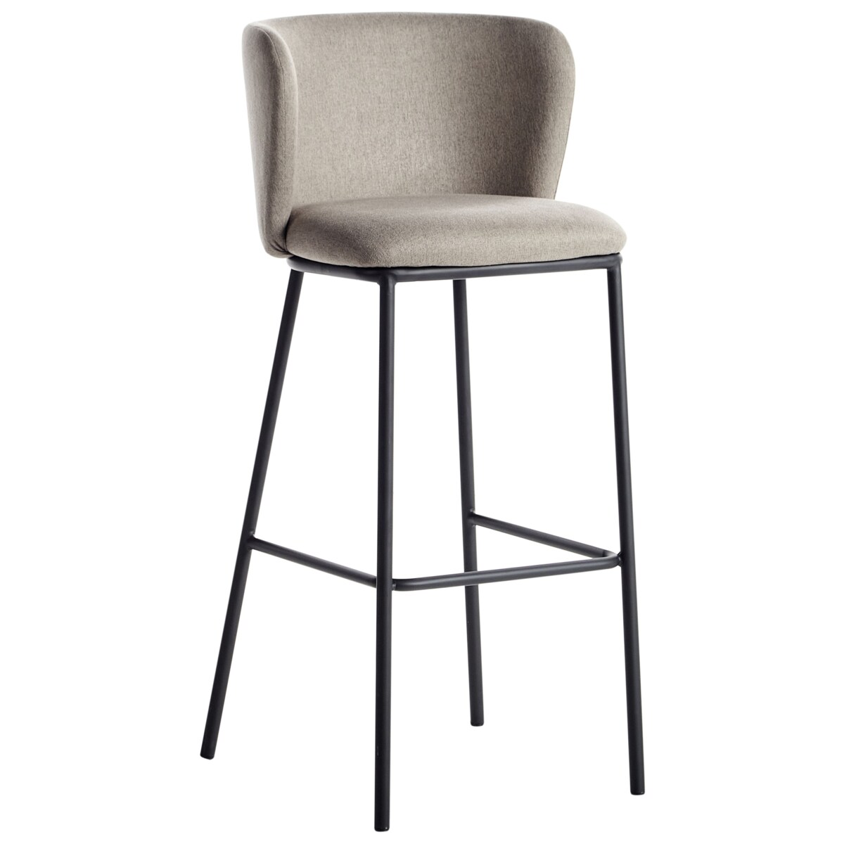 Zestaw 2 krzeseł barowych MINA Beżowoszary