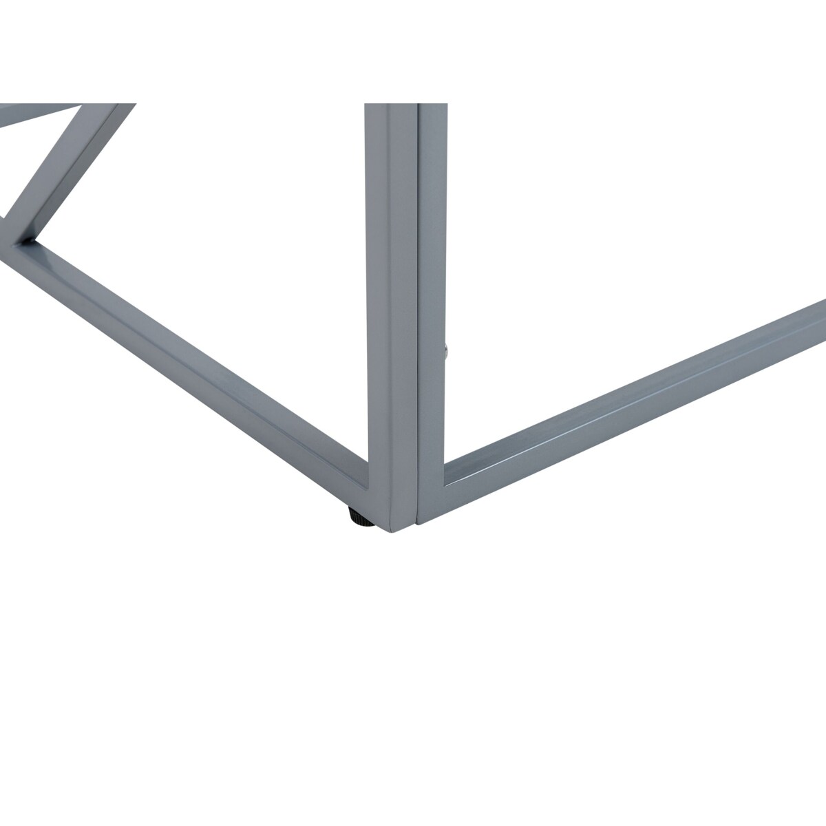 Stolik pomocniczy szklany srebrny ORLAND