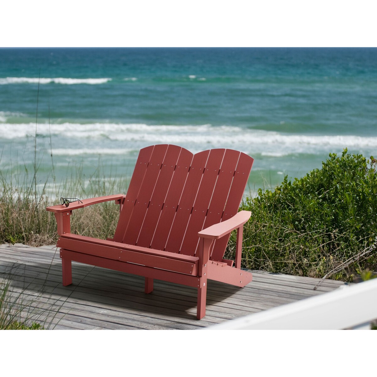 Ławka ogrodowa ADIRONDACK 125 cm Czerwony
