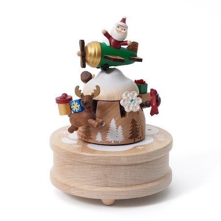 Wooderful life - Drewniana pozytywka z ruchomymi elementami Dostawa prezentów świątecznych