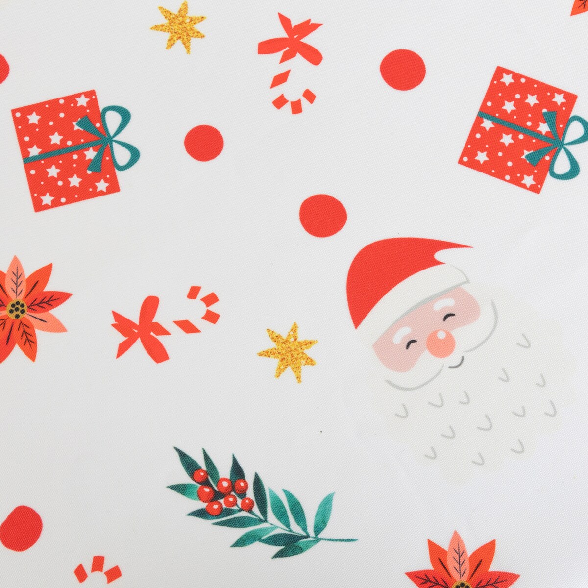 Plamoodporny obrus na stół, z motywem świątecznym