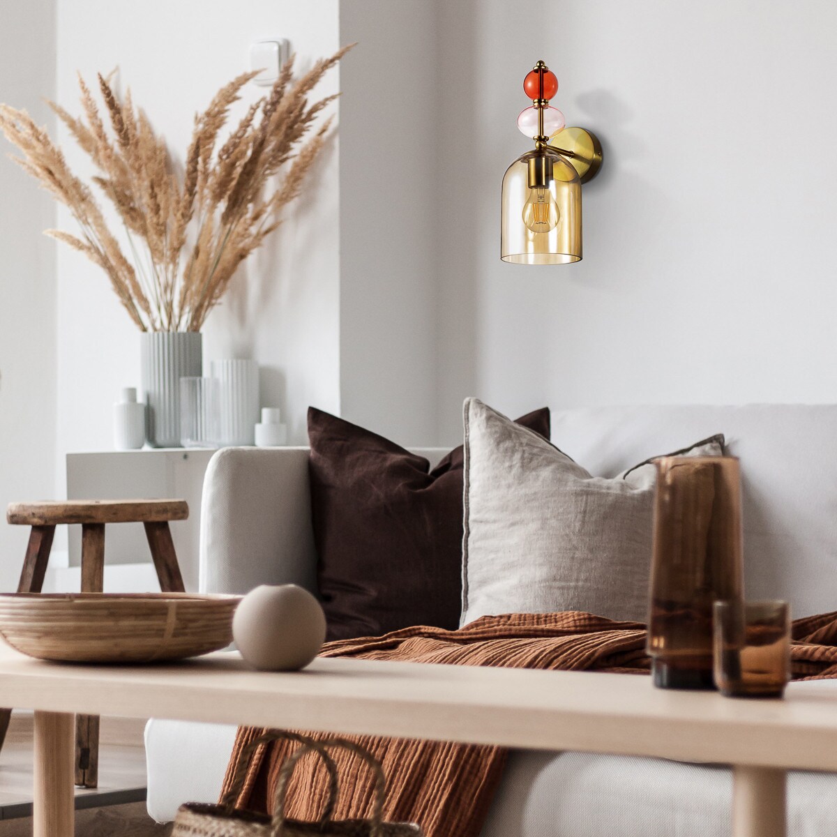 Kinkiet Light Prestige Tropea bursztynowy 1 x E27 1 szt.