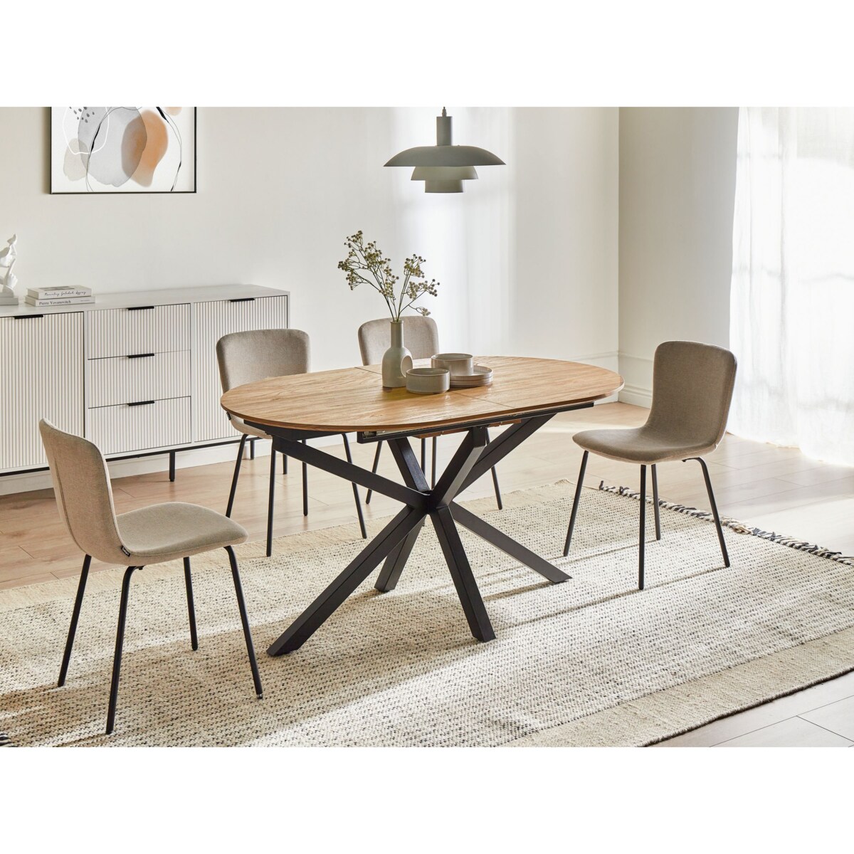 Stół do jadalni rozkładany MACQUARIE Brązowy 140/180 cm 90 cm