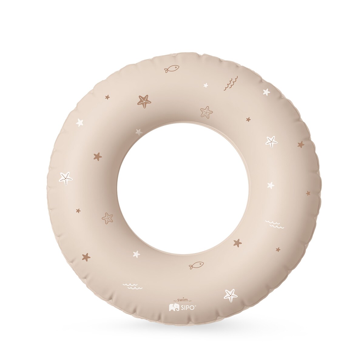 Sipo, Dmuchane Koło Do Pływania Dla Dzieci, Średnica 50 Cm, 3-6 Lat, 15-30 Kg, Beżowe