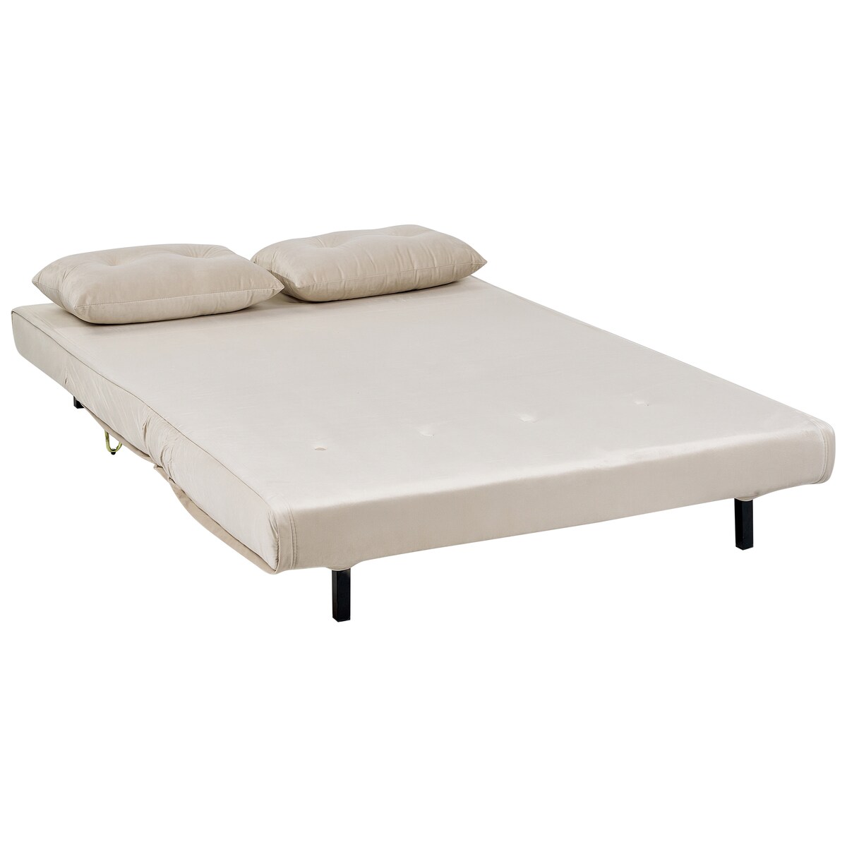 Sofa rozkładana dla 2 osób VESTFOLD Welur Beżowy