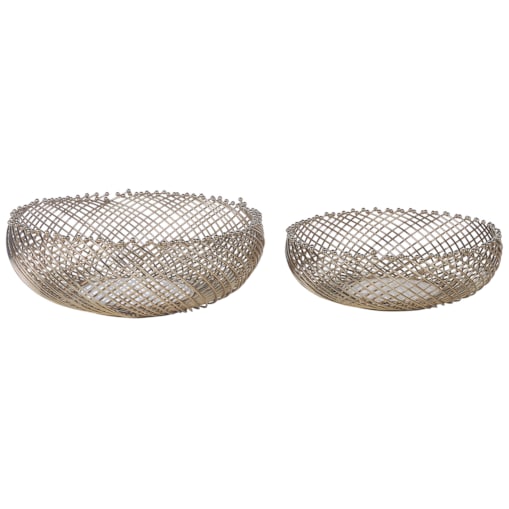 Zestaw 2 mis dekoracyjnych BALIUNG Metal Złoty