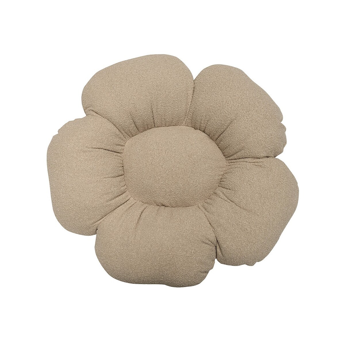 Poduszka kwiatek Mia, jasny beż, 45 cm, Boucle