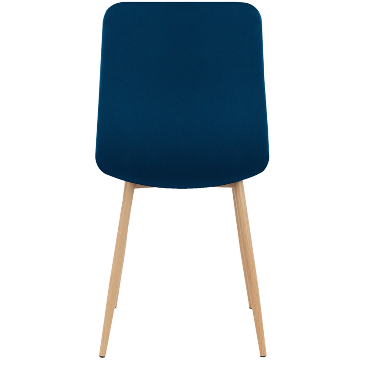 Krzesło tapicerowane do salonu jadalni welurowe pikowane granatowe