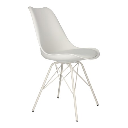 Krzesło Eris PP białe/białe z tworzywa