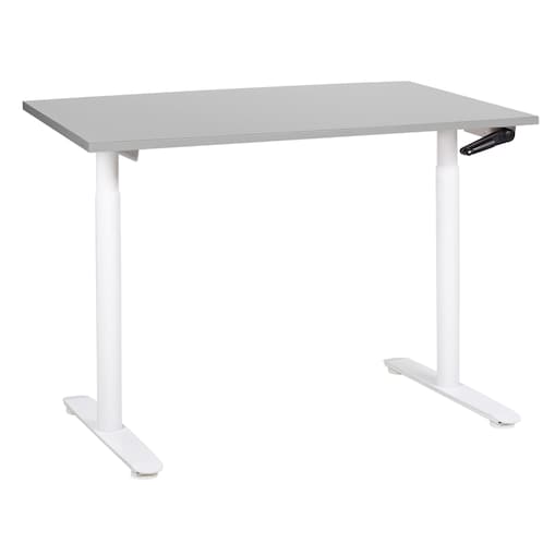 Biurko regulowane manualnie DESTINAS Szary/ biały 120 cm 72 cm