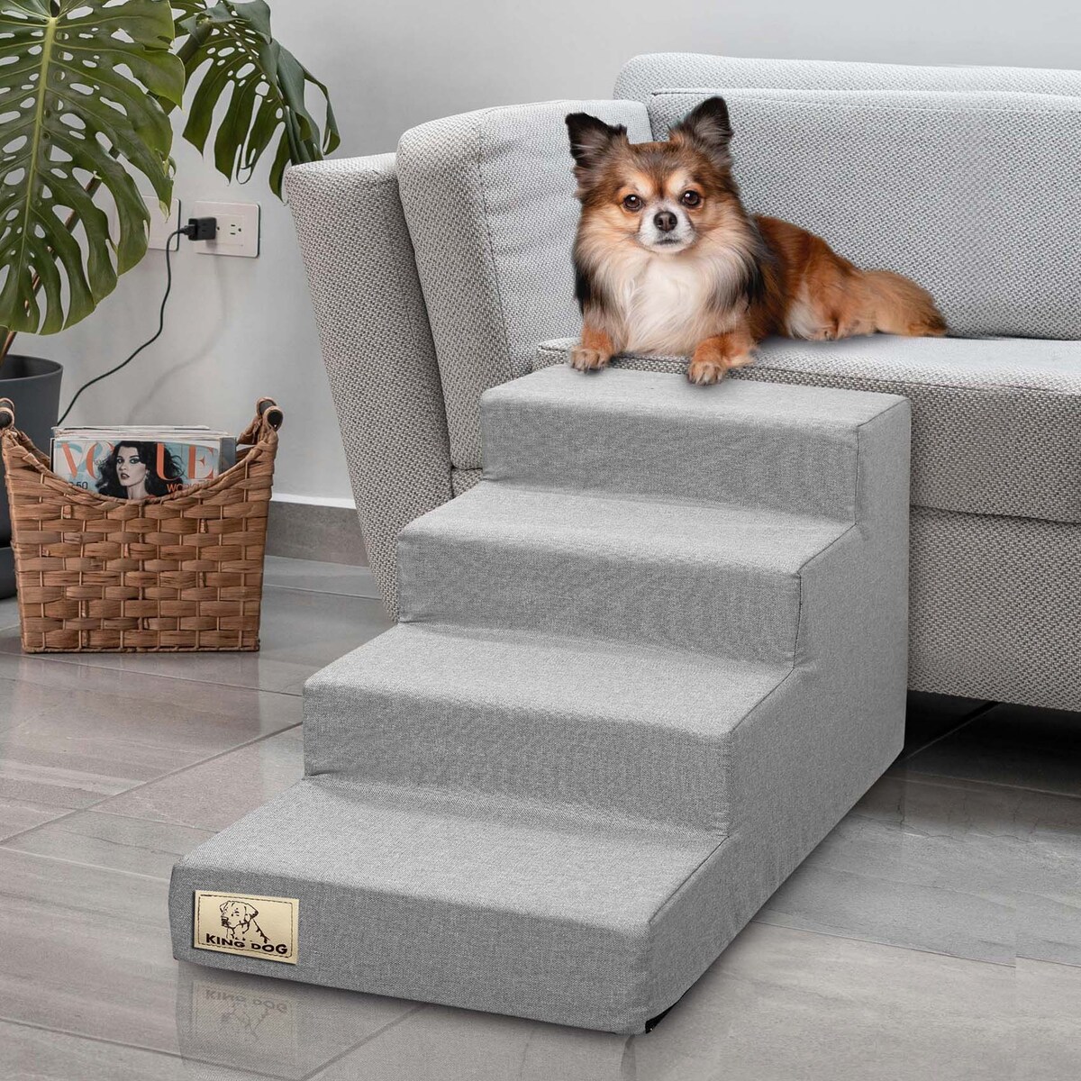 Schody Schodki Dla Psa Kota Rampa Podest 4 Stopnie Stabilne 60X40X30 Cm