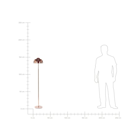 Lampa podłogowa metalowa miedziana SENETTE