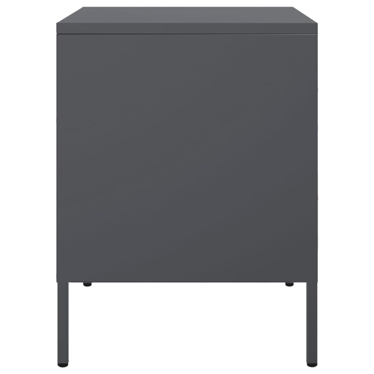 vidaXL Szafka nocna, antracytowa, 36x39x50,5 cm, stal