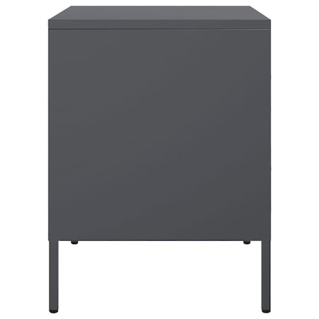 vidaXL Szafka nocna, antracytowa, 36x39x50,5 cm, stal