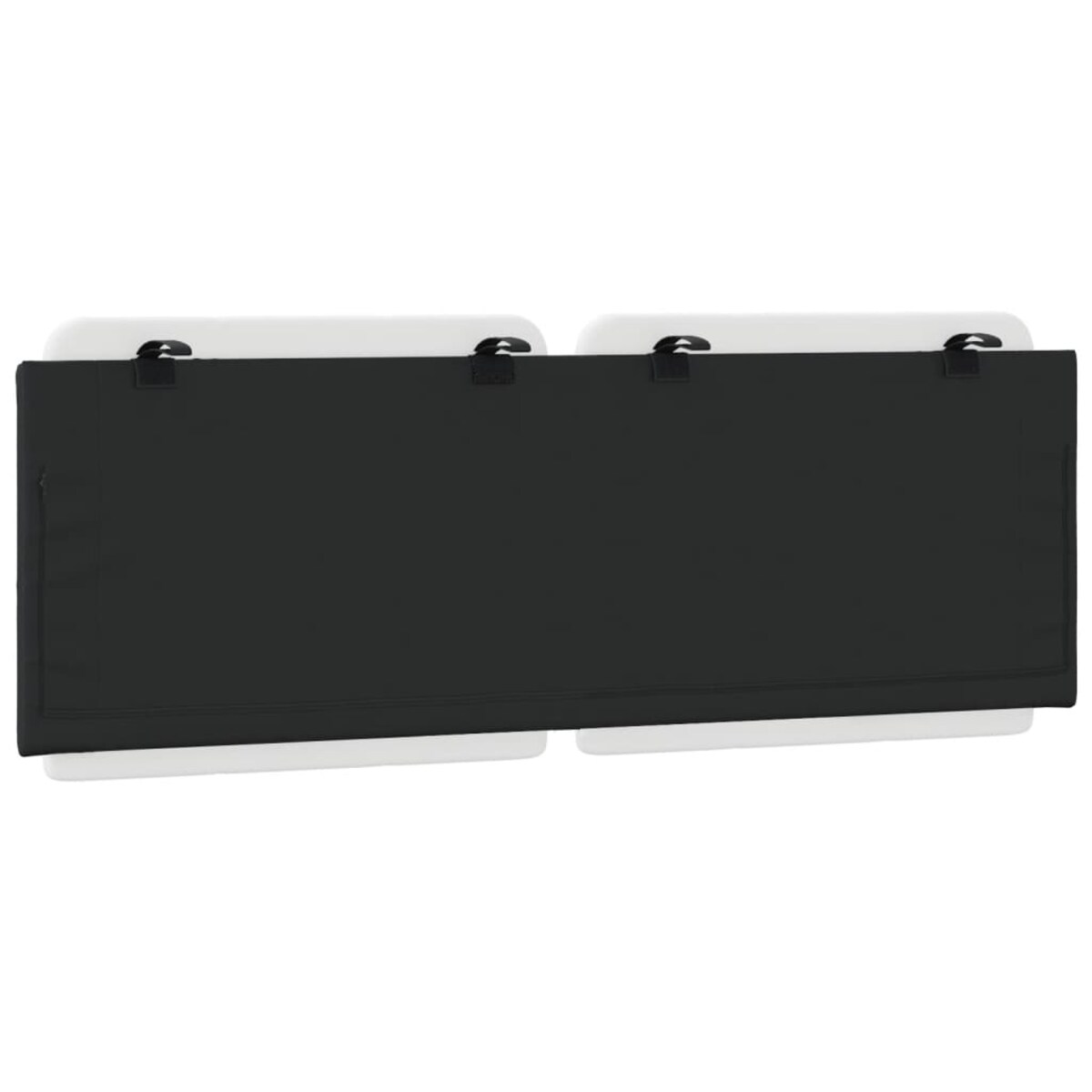 vidaXL Poduszka na wezgłowie, Zadar, biało-czarna, 120 cm, sztuczna skóra