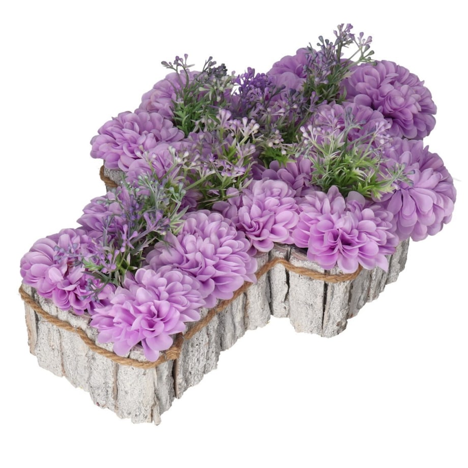 Doniczka Osłonka Drewniana Kora Krzyż Na Grób Ozodba