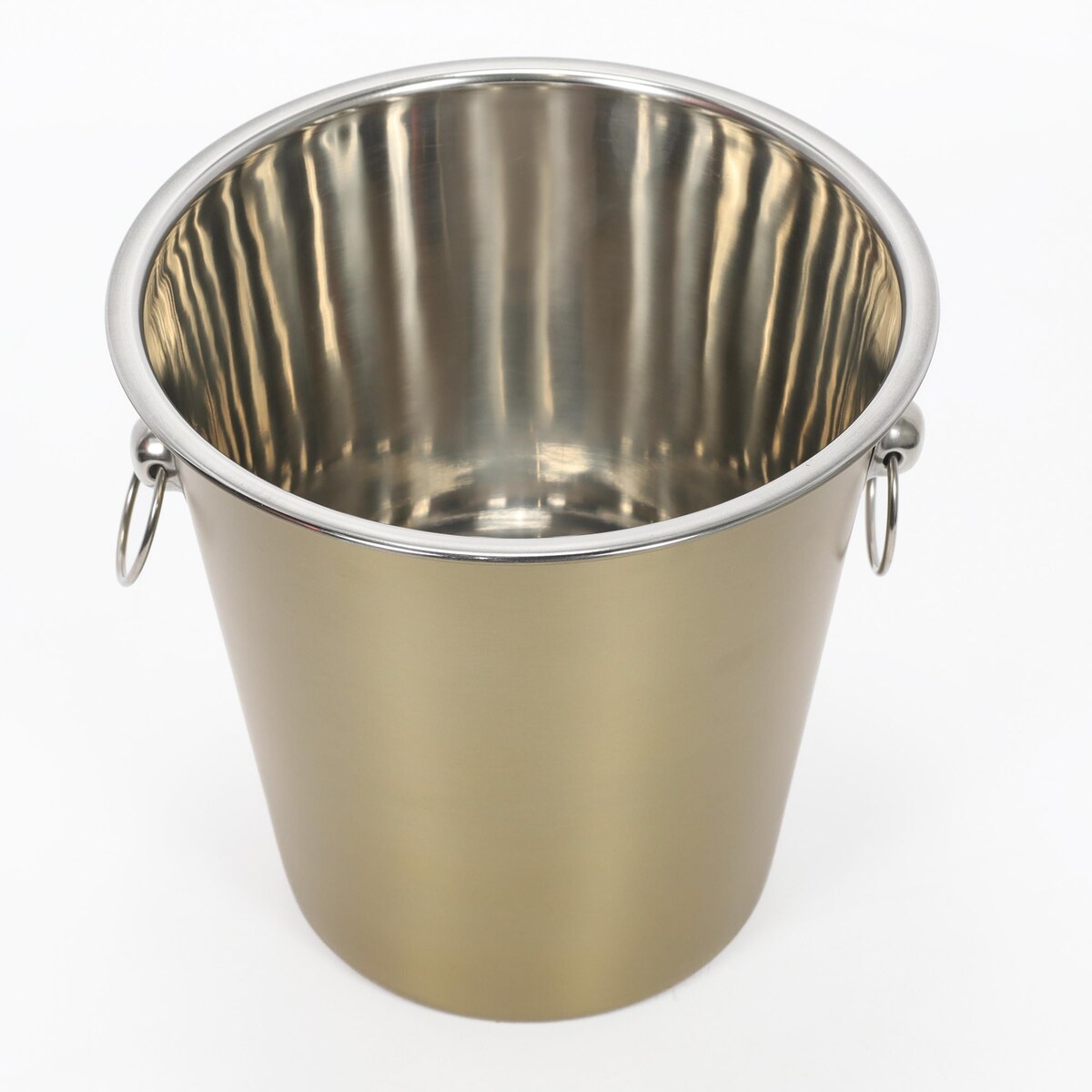 Cooler wiaderko CHAMP, kolor złoty, stal nierdzewna