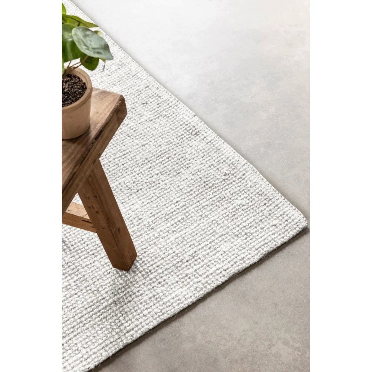 Dywan jutowy do salonu 190x280cm, naturalny kremowy dywan z juty