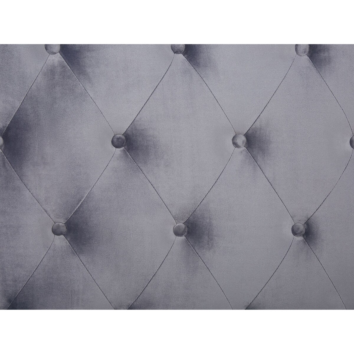 Łóżko welurowe 160 x 200 cm szare FORBACH