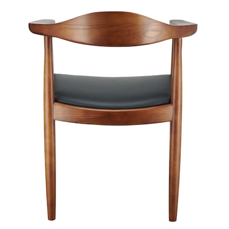 Drewniane krzesło vintage King MH-004CH-W Moos podłokietnik orzechowe