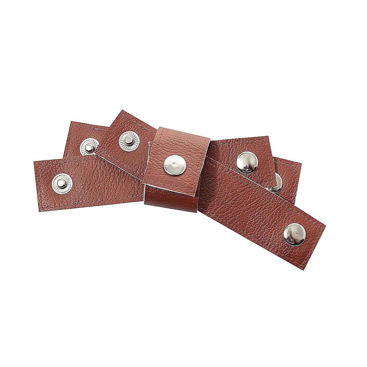 Zestaw obrączek na serwetki Eco Leather 4szt. brown, 4 x 3,5 x 16 cm