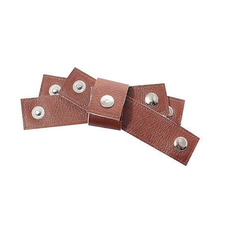 Zestaw obrączek na serwetki Eco Leather 4szt. brown, 4 x 3,5 x 16 cm